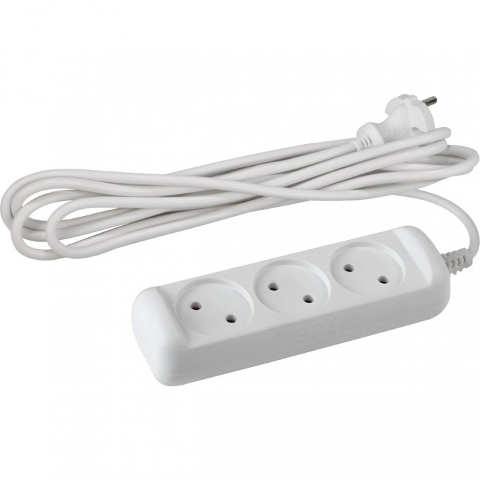 Удлинитель ЭРА Б0038568 3х3м без заземлением 6А IP20 UX(6)-3-3m ПВС 2х0.75 B0038568 Удлинитель ЭРА Б0038568 3х3м без заземлением 6А IP20 UX(6)-3-3m ПВС 2х0.75 B0038568