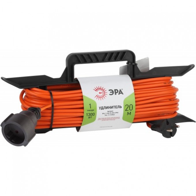 Удлинитель силовой ЭРА UFX-1-2x0.75-20M на рамке без заземления 1 розетка 20м ПВС 2x0.75мм2 B0046821 Удлинитель силовой ЭРА UFX-1-2x0.75-20M на рамке без заземления 1 розетка 20м ПВС 2x0.75мм2 B0046821