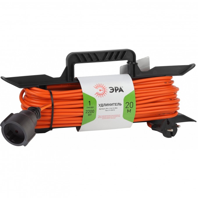 Удлинитель силовой ЭРА UFX-1-2x1.0-20M на рамке без заземления 1 розетка 20м ПВС 2х1мм2 B0043040 Удлинитель силовой ЭРА UFX-1-2x1.0-20M на рамке без заземления 1 розетка 20м ПВС 2х1мм2 B0043040