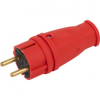 Вилка ЭРА Б0055415 VX10-R-IP44 16А IP44 прямая с заземлением каучук красный Вилка ЭРА Б0055415 VX10-R-IP44 16А IP44 прямая с заземлением каучук красный