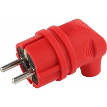 Вилка ЭРА V9-RED-IP44 каучуковая с заземлением 90 градусов 16A IP44 красная Вилка ЭРА V9-RED-IP44 каучуковая с заземлением 90 градусов 16A IP44 красная