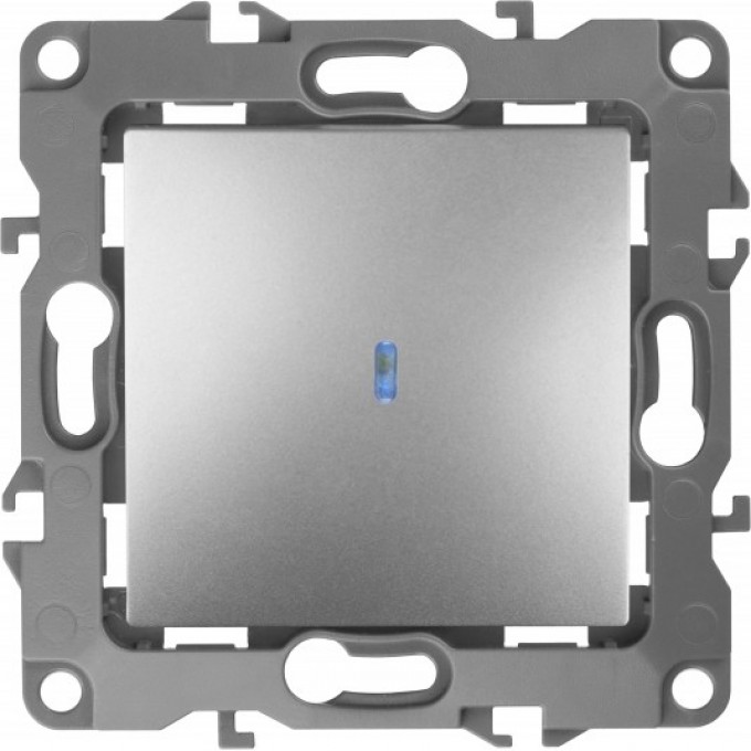 Выключатель ЭРА 12-1102-03 с подсветкой 10АХ-250В IP20 алюминий B0014635 Выключатель ЭРА 12-1102-03 с подсветкой 10АХ-250В IP20 алюминий B0014635