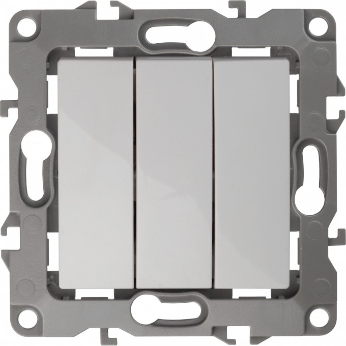 Выключатель ЭРА 12-1107-01 тройной 10АХ-250В IP20 белый B0014669 Выключатель ЭРА 12-1107-01 тройной 10АХ-250В IP20 белый B0014669