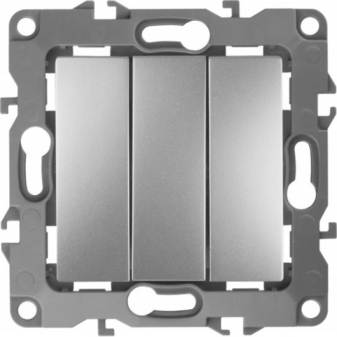 Выключатель ЭРА 12-1107-03 тройной 10АХ-250В IP20 алюминий B0014671 Выключатель ЭРА 12-1107-03 тройной 10АХ-250В IP20 алюминий B0014671